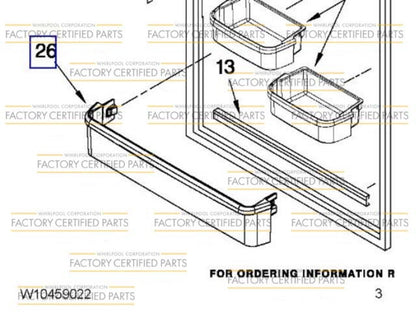 WPW10468559 Whirlpool Refrigerator Door Shelf Trim, Clear-2