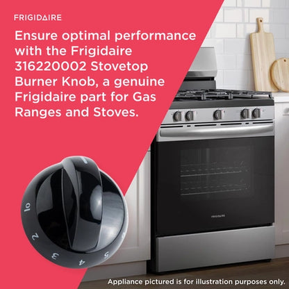316220002 OEM Frigidaire Range Burner Control Knob-6