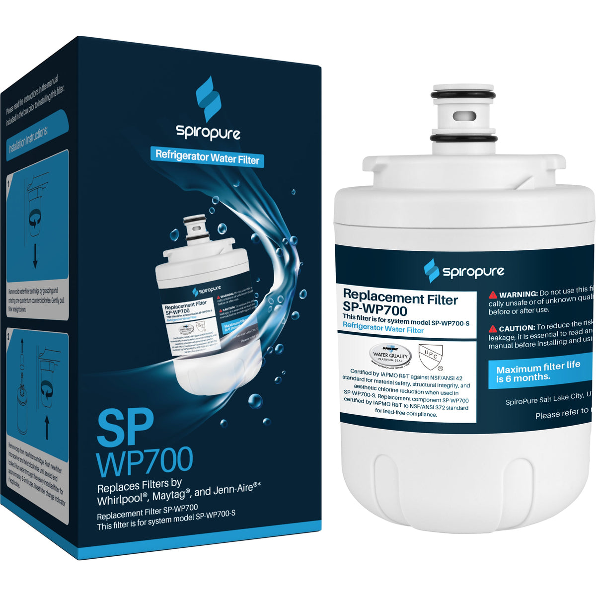 Replacement for EDR7D1B (FILTER 7) - Whirlpool Refrigerator Water Filter-UKF7003