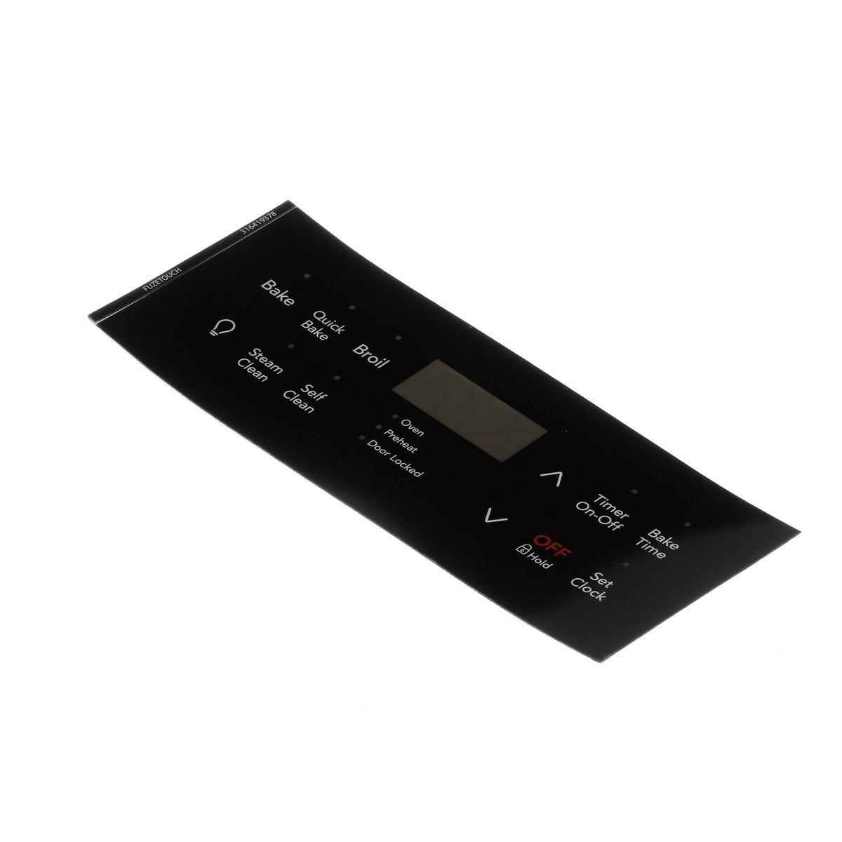 Frigidaire 316419378 OVERLAY,CLOCK,BLACK,ES334ISB-1