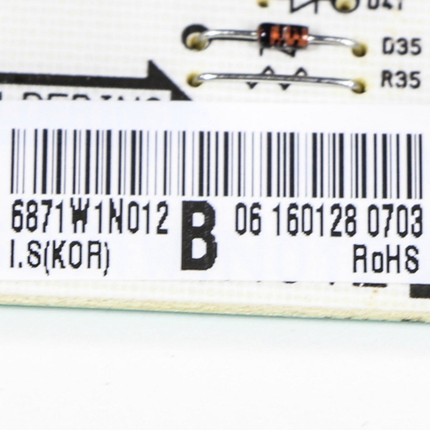 LG 6871W1N012B Oven Range Relay Control Board Part -2