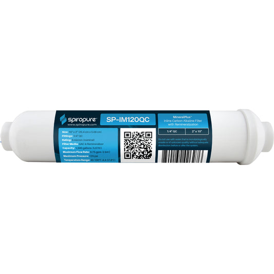 Generic SpiroPure SP-IM120QC Inline Alkaline Carbon Water Filter