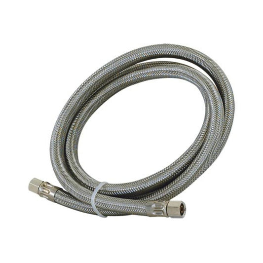 TJ48387 Universal Ice Maker Hose for Refrigerators, Stainless Steel