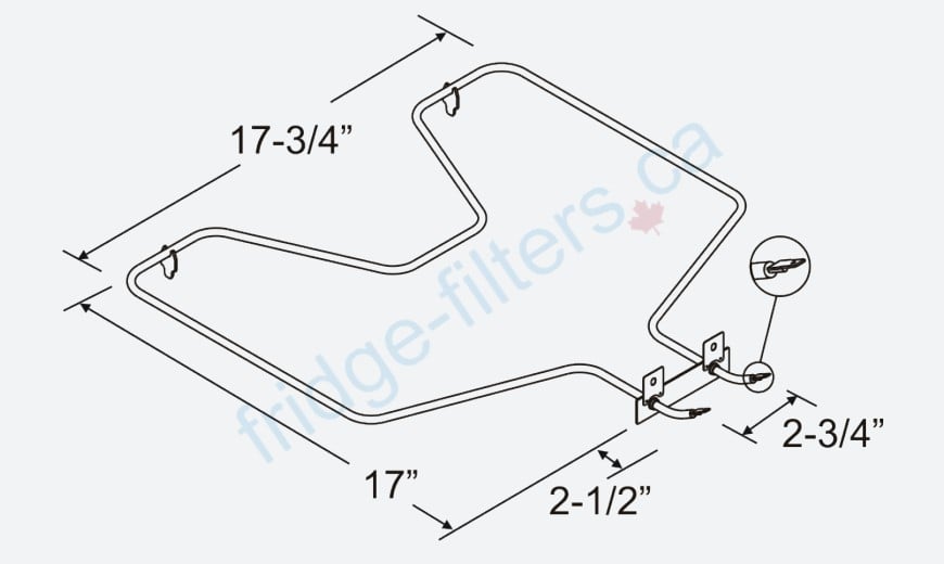 GE WG02A00493 Oven Range Bake Element, 3000W -3