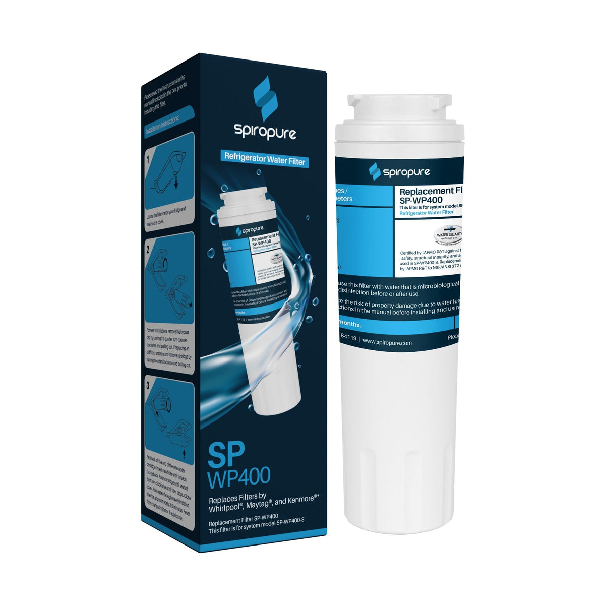 Replacement for Whirlpool EDR4RXD1B Refrigerator Water Filter